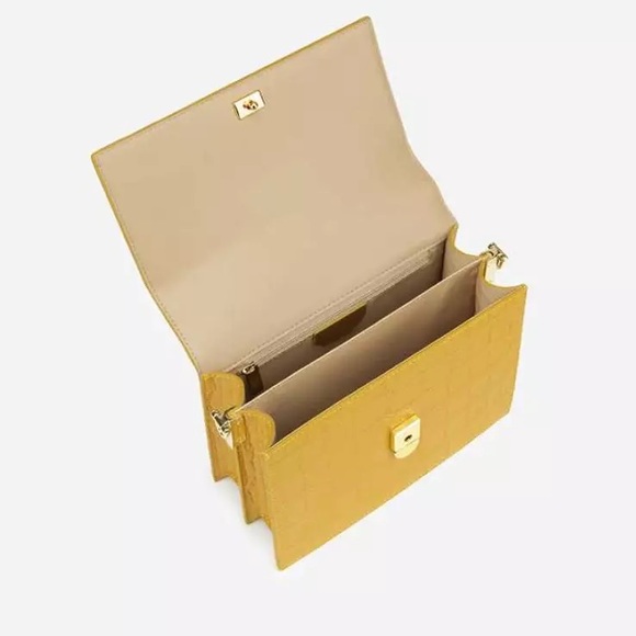 JW PEI MINI FLAP CROSSBODY —Mustard Croc - Picture 2 of 8